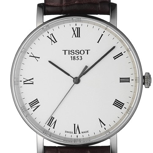 Tissot T Classic Everytime White Dial Brown Leather Strap Watch For Men - T109.410.16.033.00 Buy Now By Tissot