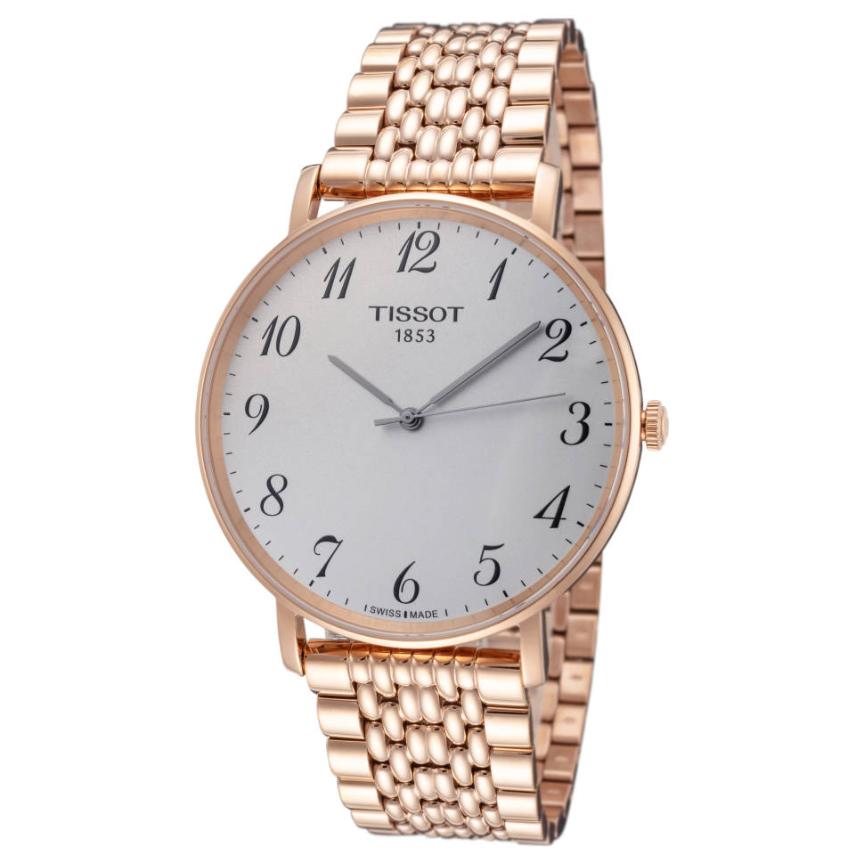Tissot T Classic Everytime White Dial Rose Gold Mesh Bracelet Watch for Men - T109.610.33.032.00 Buy Now By Tissot