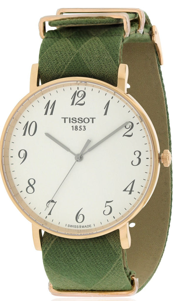 Tissot T Classic Everytime White Dial Green Nylon Strap Watch for Men - T109.610.38.032.00 Buy Now By Tissot