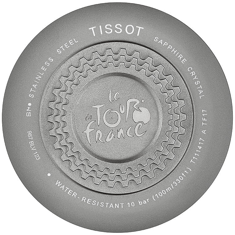 Tissot T Bike Cycling Tour de France Black Dial Two Tone Rubber Strap Watch For Men - T111.417.37.441.00 Buy Now By Tissot