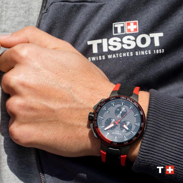 Tissot T Race Cycling Vuelta Black Dial Two Tone Rubber Strap Watch For Men - T111.417.37.441.01 Buy Now By Tissot