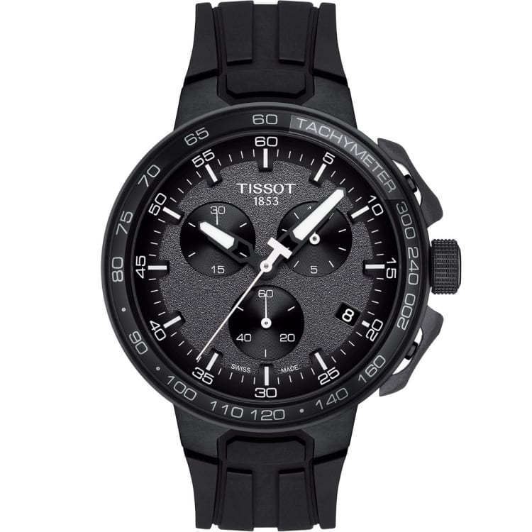Tissot T Race Cycling Chronograph Black Dial Black Rubber Strap Watch For Men - T111.417.37.441.03 Buy Now By Tissot