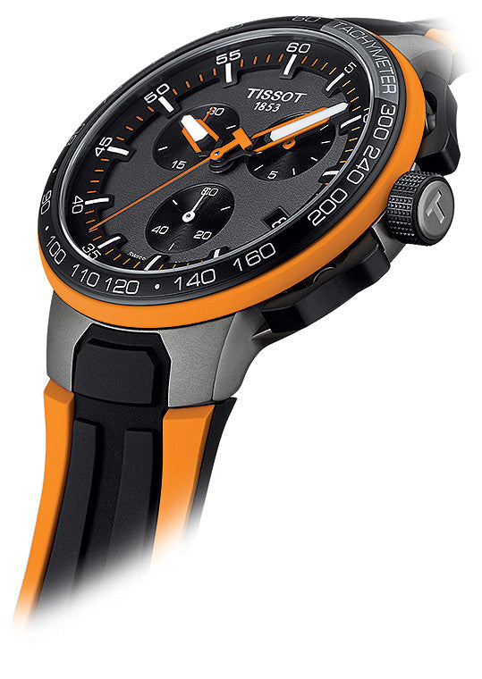 Tissot T Race Cycling Chronograph Black Dial Two Tone Rubber Strap Watch For Men - T111.417.37.441.04 Buy Now By Tissot