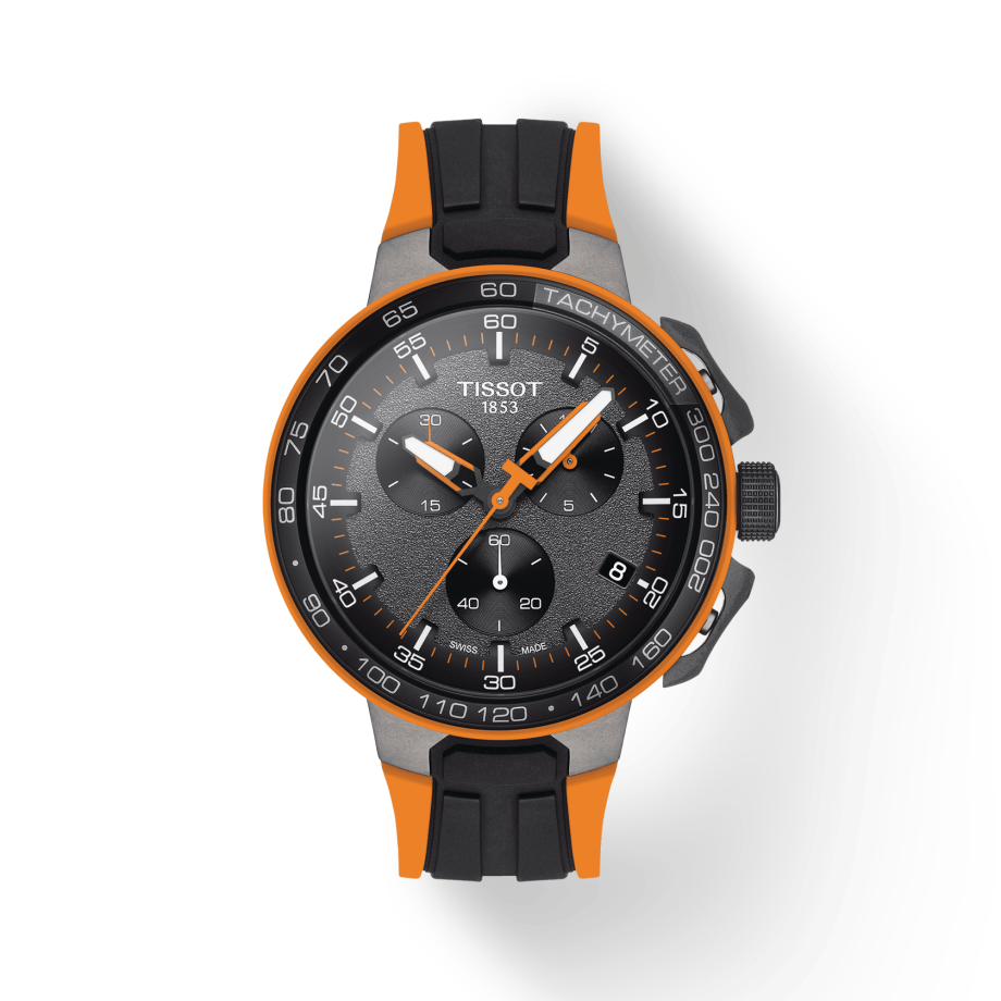 Tissot T Race Cycling Chronograph Black Dial Two Tone Rubber Strap Watch For Men - T111.417.37.441.04 Buy Now By Tissot