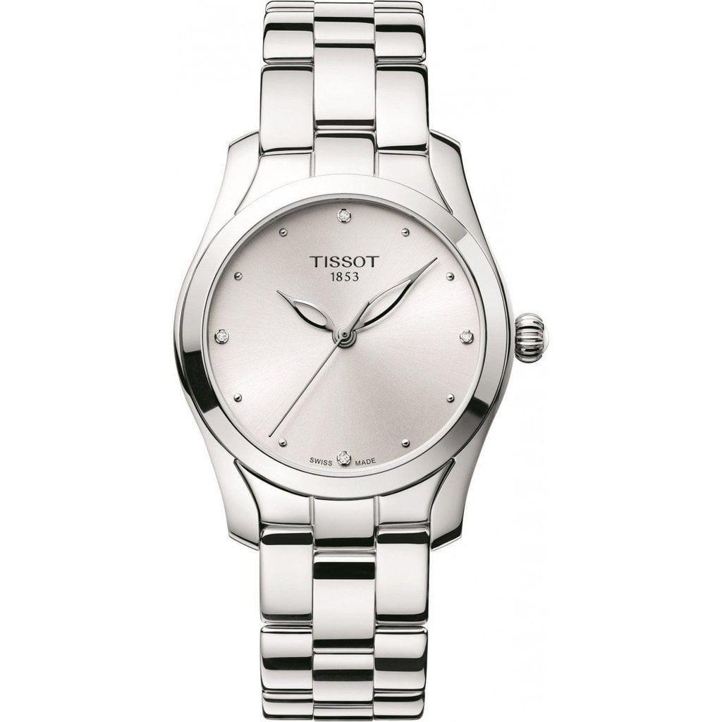 Tissot T Wave Diamonds White Dial Silver Steel Strap Watch For Women - T112.210.11.036.00 Buy Now By Tissot