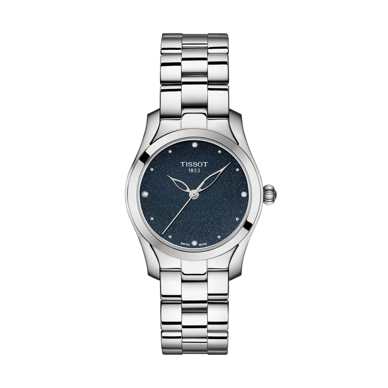 Tissot T Wave II Blue Dial Silver Steel Strap Watch For Women - T112.210.11.046.00 Buy Now By Tissot