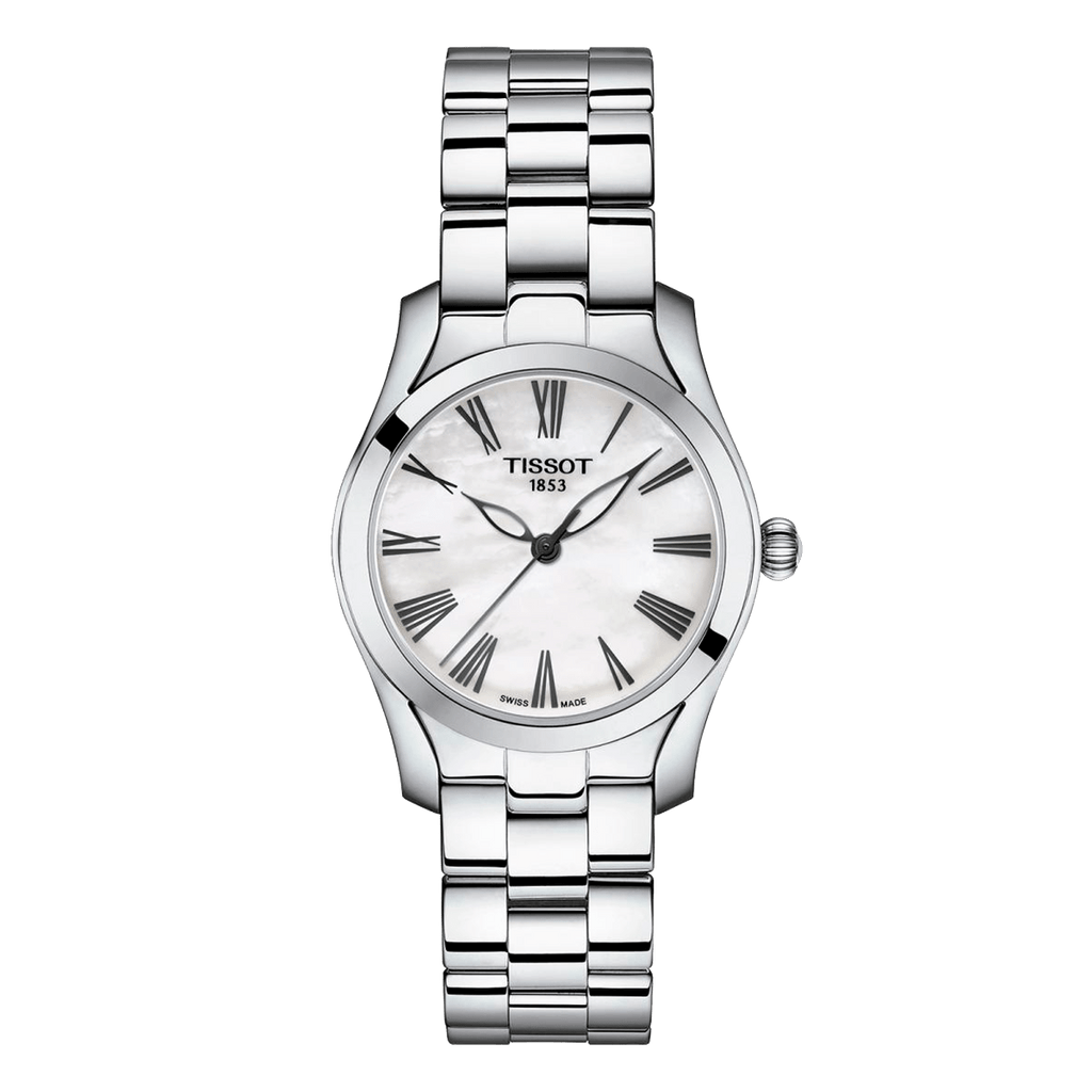 Tissot T Wave T Lady Mother of Pearl Dial Silver Steel Strap Watch For Women - T112.210.11.113.00 Buy Now By Tissot