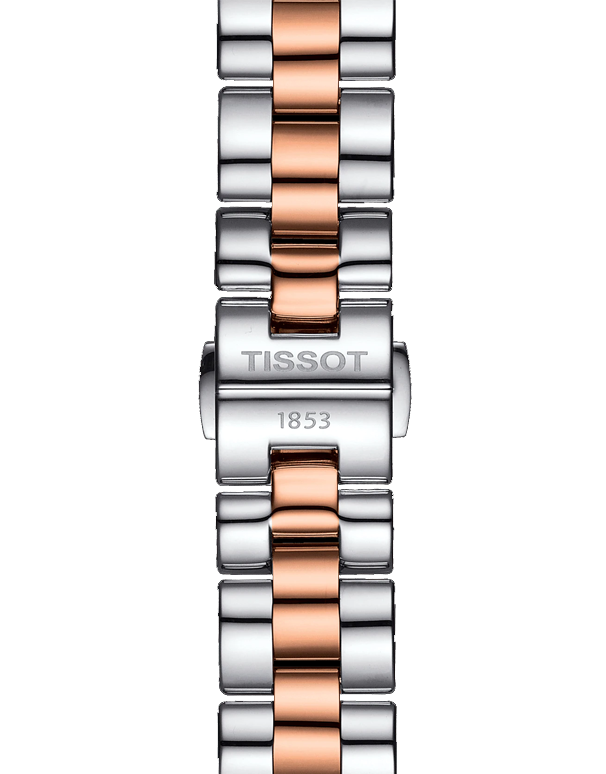 Tissot T Wave Mother of Pearl Dial Two Tone Steel Strap Watch For Women - T112.210.22.113.01 Buy Now By Tissot