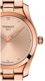 Tissot T Wave Rose Gold Dial Rose Gold Steel Strap Watch For Women - T112.210.33.456.00 Buy Now By Tissot