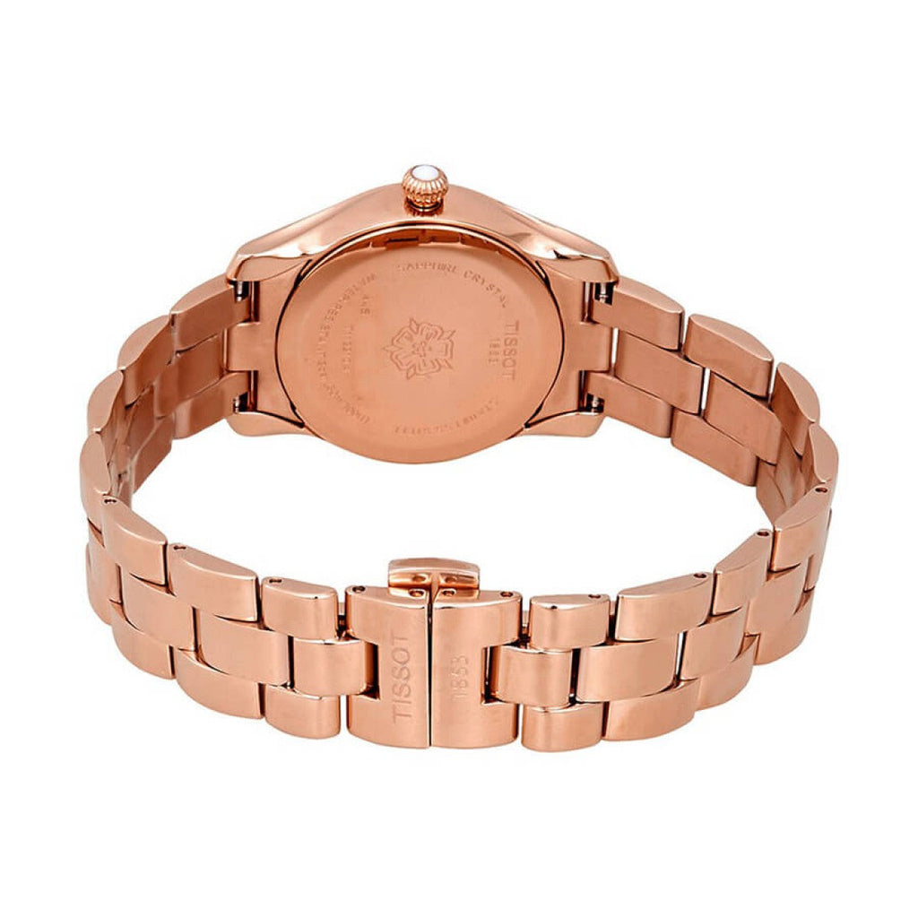 Tissot T Wave Rose Gold Dial Rose Gold Steel Strap Watch For Women - T112.210.33.456.00 Buy Now By Tissot