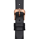 Tissot T Wave Black Dial Black Leather Strap Watch For Women - T112.210.36.051.00 Buy Now By Tissot