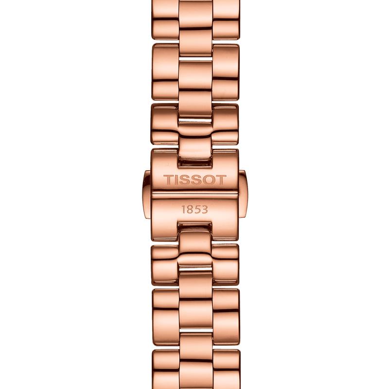 Tissot T Wave T Lady Mother of Pearl Dial Rose Gold Steel Strap Watch For Women - T112.210.33.111.00 Buy Now By Tissot
