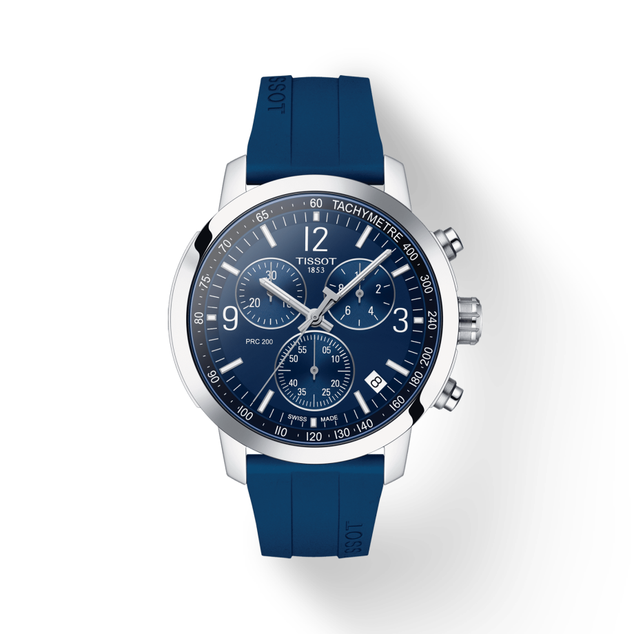 Tissot T Sport PRC 200 Chronograph Blue Rubber Strap Watch For Men - T114.417.17.047.00 Buy Now By Tissot