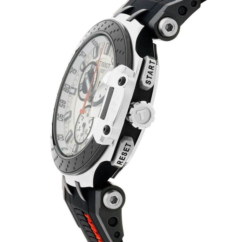 Tissot T Race Chronograph White Dial Black Silicone Strap Watch For Men - T115.417.27.011.00 Buy Now By Tissot