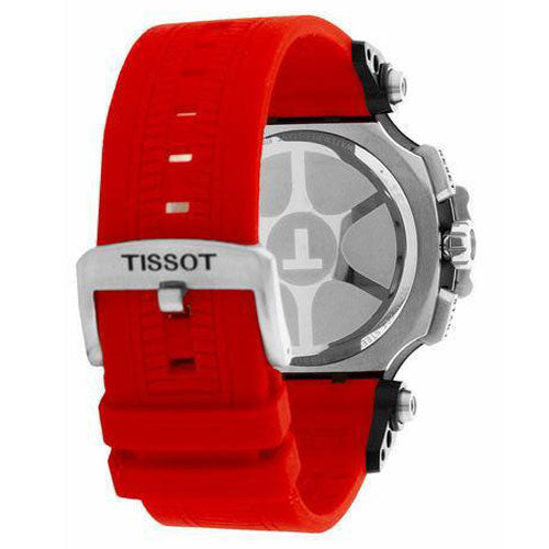 Tissot T Race Chronograph Black Dial Red Silicone Strap Watch For Men - T115.417.27.051.00 Buy Now By Tissot