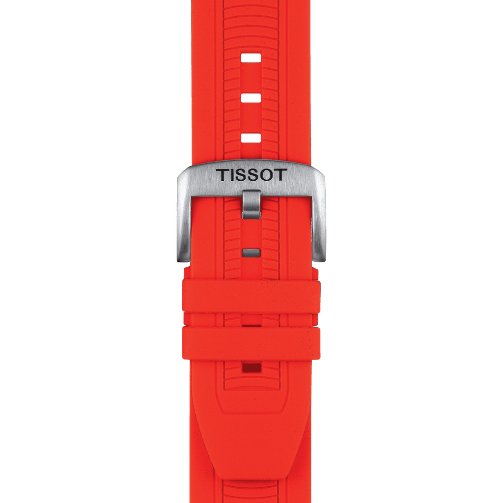 Tissot T Race Chronograph Black Dial Red Silicone Strap Watch For Men - T115.417.27.051.00 Buy Now By Tissot