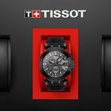 Tissot T Race Chronograph Anthracite Black Dial Black Silicone Strap Watch For Men - T115.417.37.061.03 Buy Now By Tissot