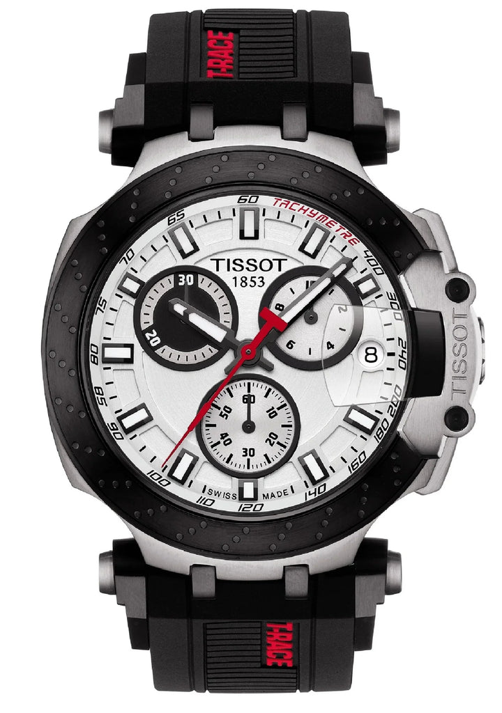 Tissot T Race Chronograph White Dial Black Silicone Strap Watch For Men - T115.417.27.011.00 Buy Now By Tissot