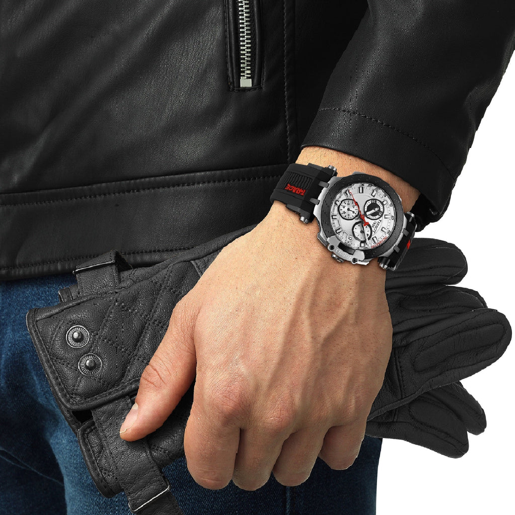 Tissot T Race Chronograph White Dial Black Silicone Strap Watch For Men - T115.417.27.011.00 Buy Now By Tissot
