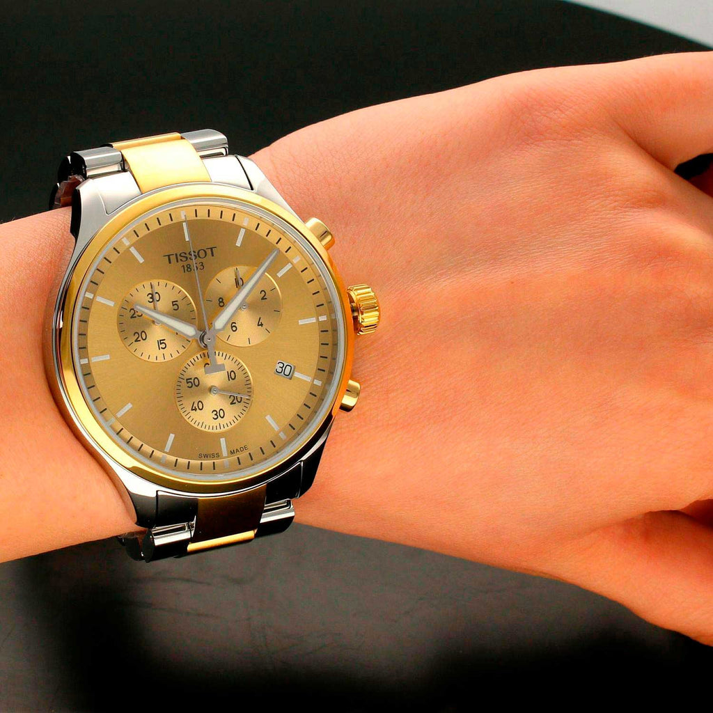 Tissot T Sport Chrono XL Classic Gold Dial Two Tone Steel Strap Watch for Men - T116.617.22.021.00 Buy Now By Tissot