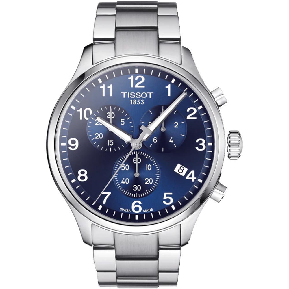 Tissot T Sport Chrono XL Classic Blue Dial Silver Steel Strap Watch For Men - T116.617.11.047.01 Buy Now By Tissot