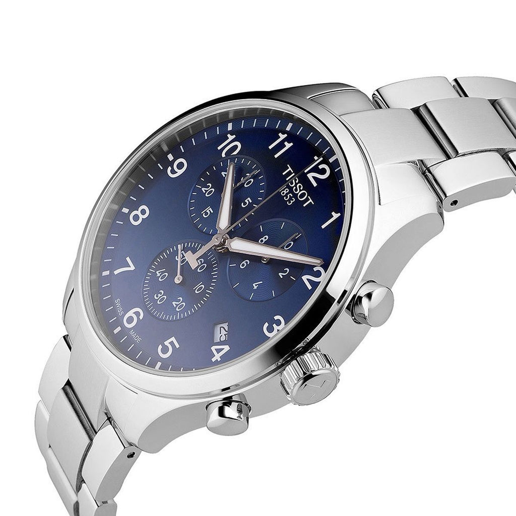 Tissot T Sport Chrono XL Classic Blue Dial Silver Steel Strap Watch For Men - T116.617.11.047.01 Buy Now By Tissot