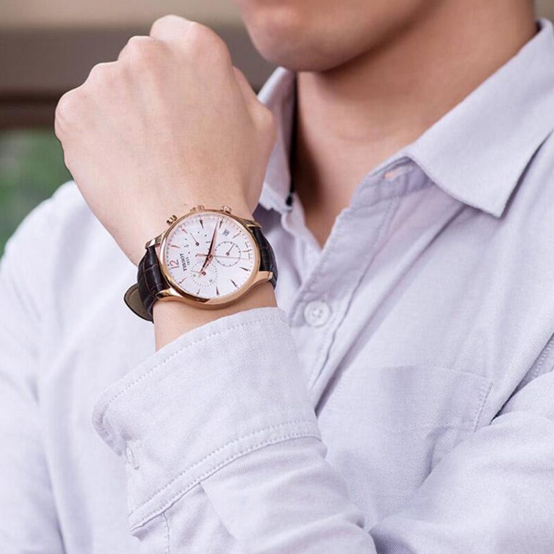 Tissot Chrono XL Classic Silver Dial Brown Leather Strap Watch For Men - T116.617.36.037.00 Buy Now By Tissot