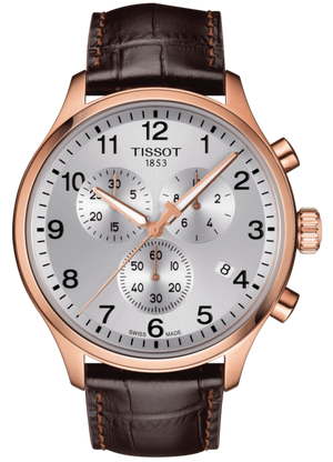Tissot Chrono XL Classic Silver Dial Brown Leather Strap Watch For Men - T116.617.36.037.00 Buy Now By Tissot