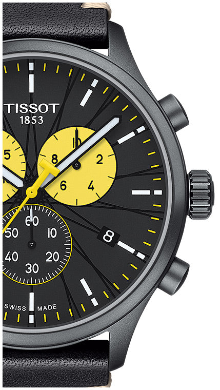 Tissot Chrono XL Tour De France Special Edition Black Dial Black Leather Strap Watch for Men - T116.617.36.051.11 Buy Now By Tissot
