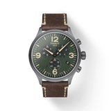 Tissot T Sport Chrono XL Green Dial Brown Leather Strap Watch For Men - T116.617.36.097.00 Buy Now By Tissot