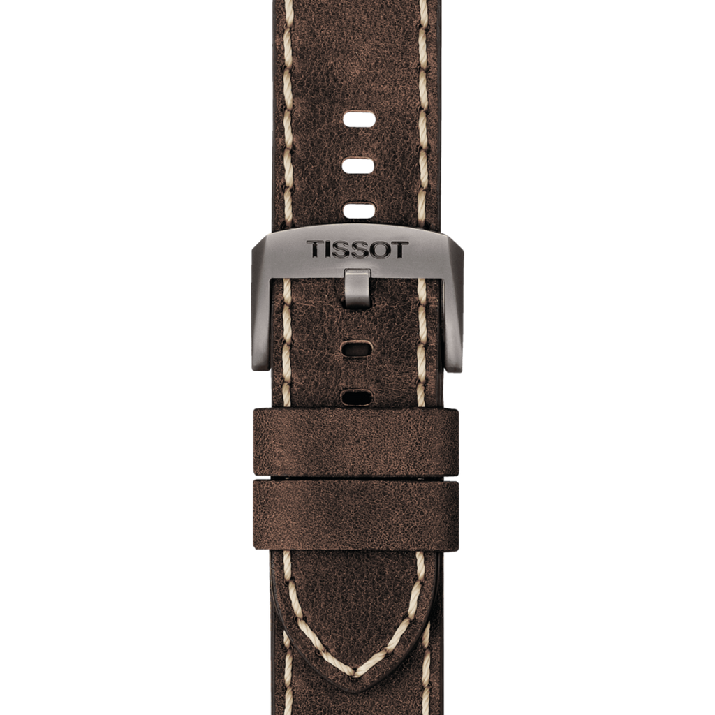 Tissot T Sport Chrono XL Green Dial Brown Leather Strap Watch For Men - T116.617.36.097.00 Buy Now By Tissot