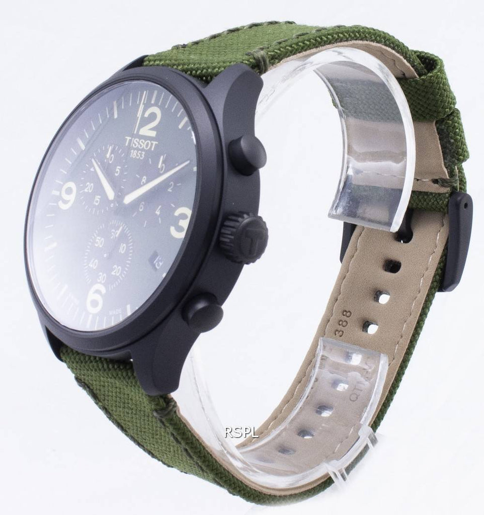 Tissot Chrono XL Green Dial Green NATO Strap Watch For Men - T116.617.37.097.00 Buy Now By Tissot