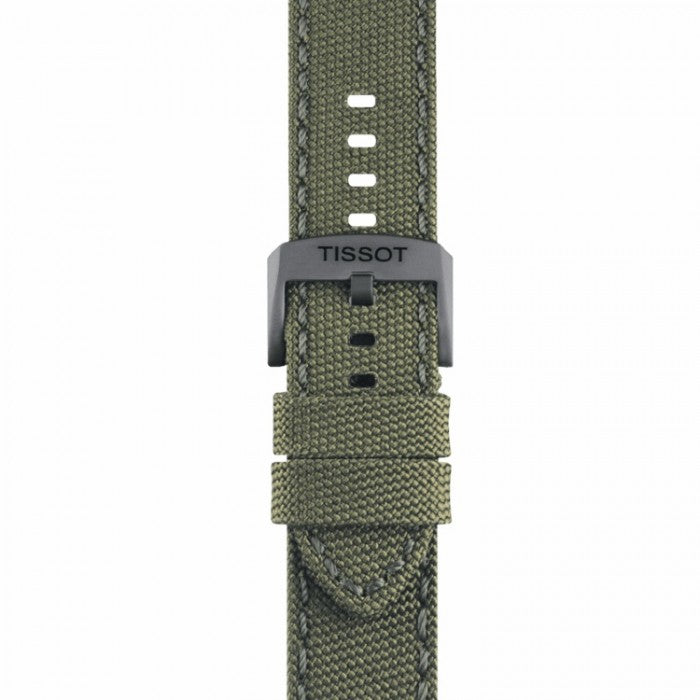 Tissot T Sport Chrono XL Beige Dial Khakhi Green Nylon Strap Watch for Men - T116.617.33.267.00 Buy Now By Tissot
