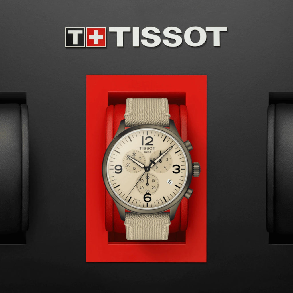 Tissot Chrono XL Beige Diag Beige NATO Strap Watch For Men - T116.617.37.267.01 Buy Now By Tissot