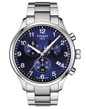 Tissot T Sport Chrono XL Classic Blue Dial Silver Steel Strap Watch For Men - T116.617.11.047.01 Buy Now By Tissot