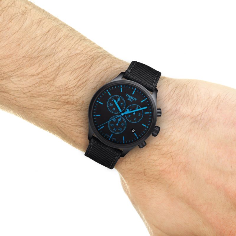 Tissot Chrono XL Quartz Black Dial Black Nylon Strap Watch For Men - T116.617.37.051.00 Buy Now By Tissot
