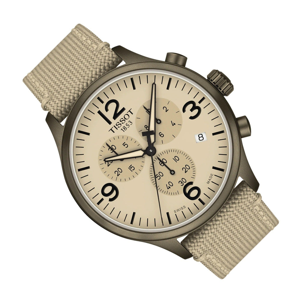 Tissot Chrono XL Beige Diag Beige NATO Strap Watch For Men - T116.617.37.267.01 Buy Now By Tissot