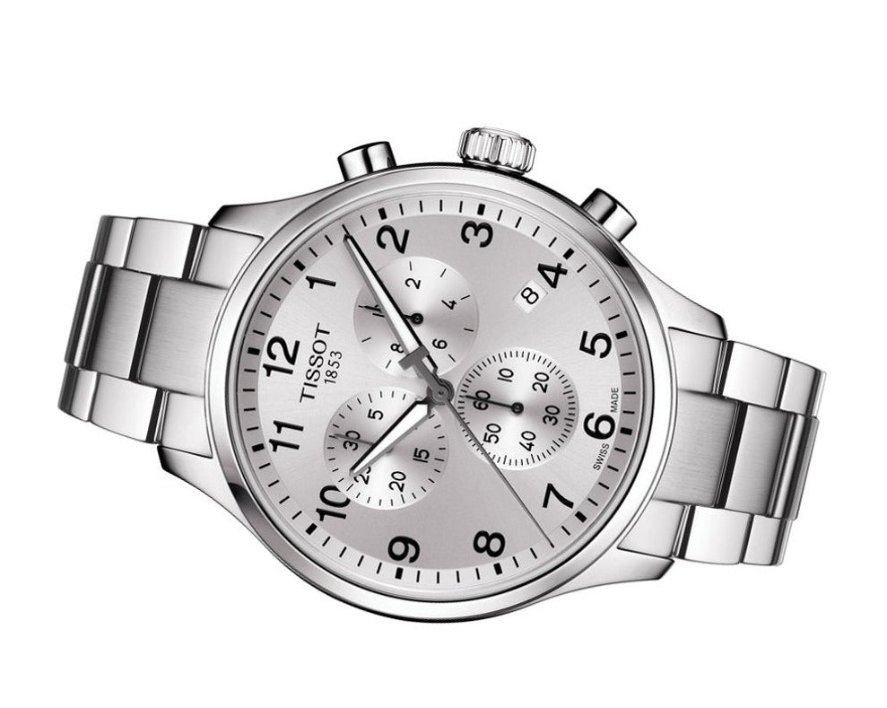 Tissot Chrono XL Classic Silver Dial Silver Steel Strap Watch For Men - T116.617.11.037.00 Buy Now By Tissot