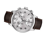 Tissot T Sport Chrono XL Classic Silver Dial Brown Leather Strap Watch For Men - T116.617.16.037.00 Buy Now By Tissot