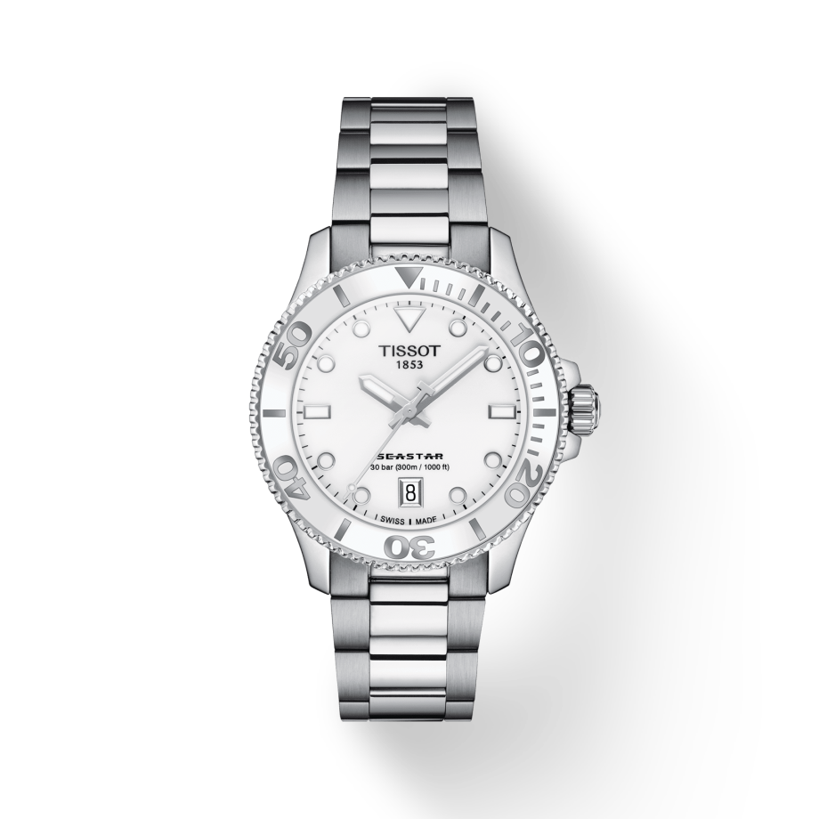 Tissot Seastar 1000 Lady White Dial Silver Steel Strap Unisex Watch - T120.210.11.011.00 Buy Now By Tissot