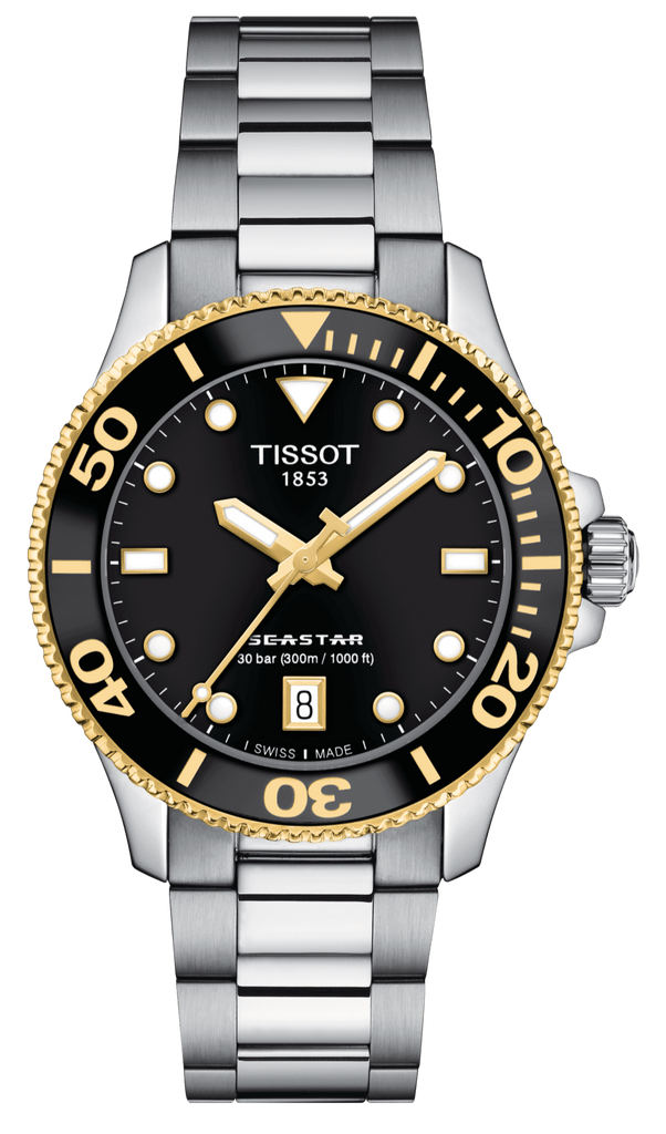 Tissot Seastar 1000 Black Dial Silver Steel Strap Watch For Men - T120.210.127.051.00 Buy Now By Tissot