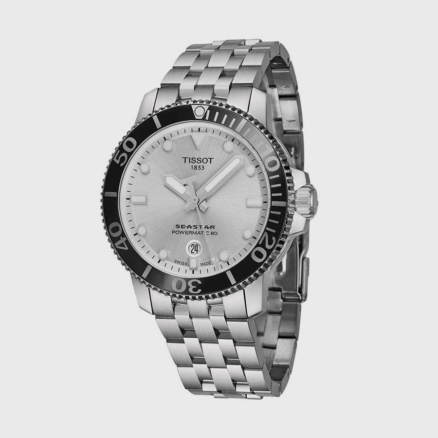 Tissot Seastar 1000 Powermatic 80 Silver Dial Silver Steel Strap Watch For Men - T120.407.11.031.00 Buy Now By Tissot
