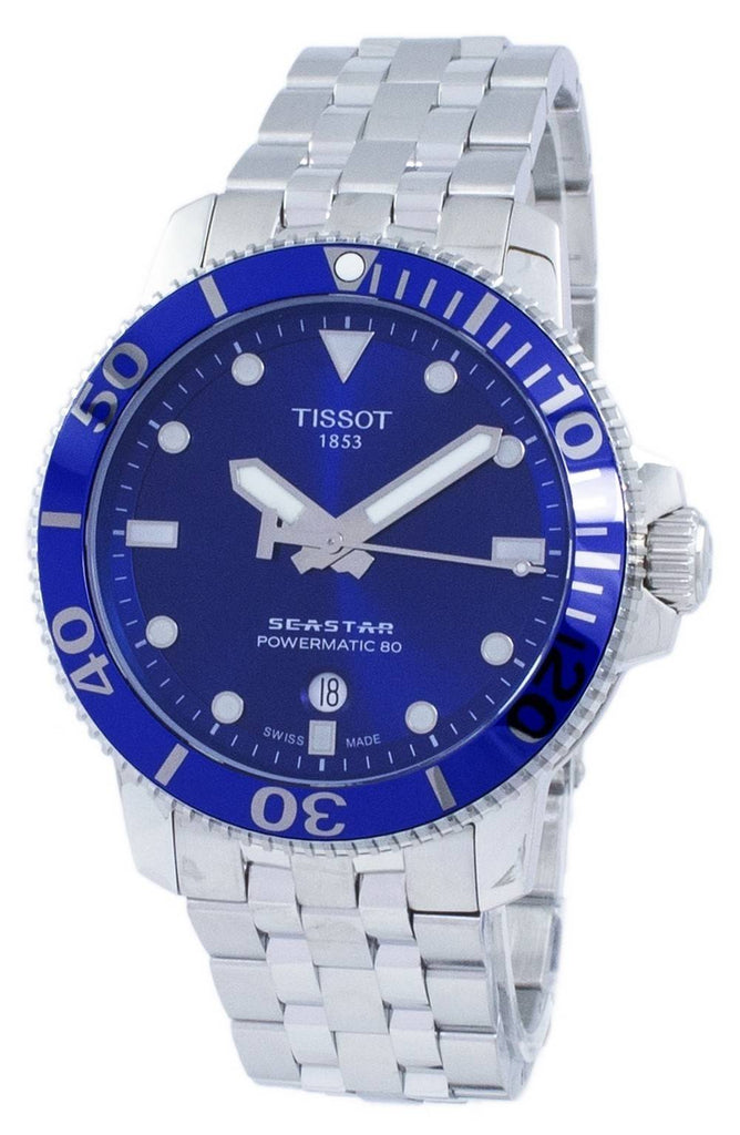 Tissot Seastar 1000 Powermatic 80 Blue Dial Silver Steel Strap Watch For Men - T120.407.11.041.00 Buy Now By Tissot
