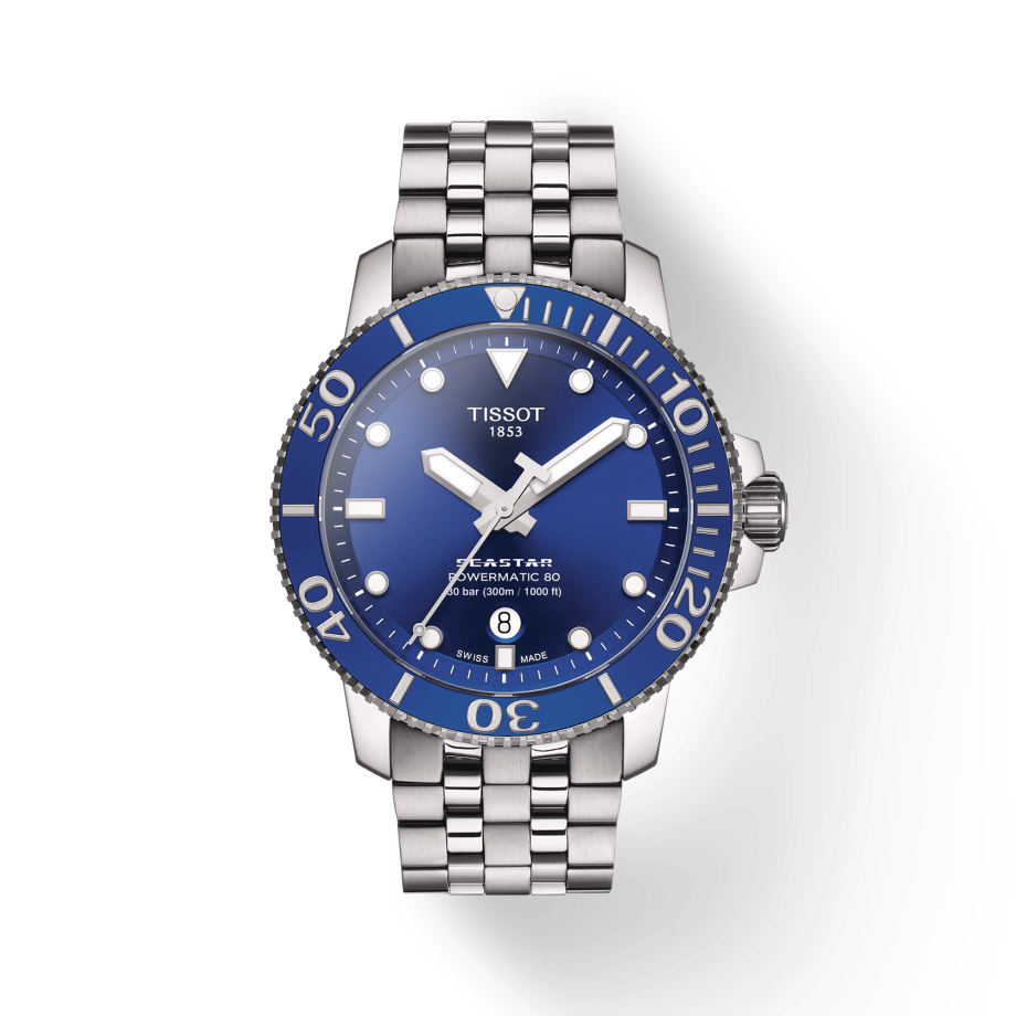 Tissot Seastar 1000 Powermatic 80 Blue Dial Silver Steel Strap Watch For Men - T120.407.11.041.00 Buy Now By Tissot