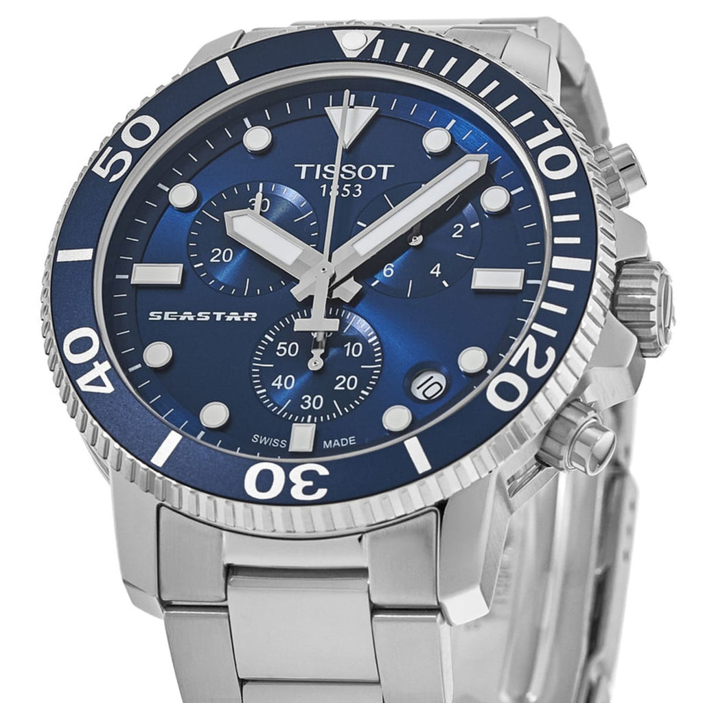 Tissot Seastar 1000 Chronograph Blue Dial Silver Steel Strap Watch For Men - T120.417.11.041.00 Buy Now By Tissot
