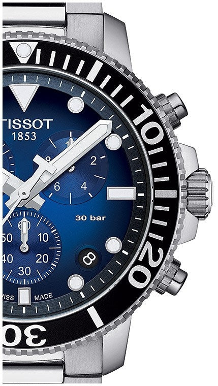 Tissot Seastar 1000 Chronograph Driver Blue Dial Silver Steel Strap Watch For Men - T120.417.11.041.01 Buy Now By Tissot