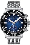 Tissot Seastar 1000 Chronograph Blue Dial Silver Mesh Bracelet Watch For Men - T120.417.11.041.02 Buy Now By Tissot
