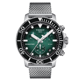 Tissot Seastar 1000 Chronograph Green Dial Silver Mesh Bracelet Watch For Men - T120.417.11.091.00 Buy Now By Tissot