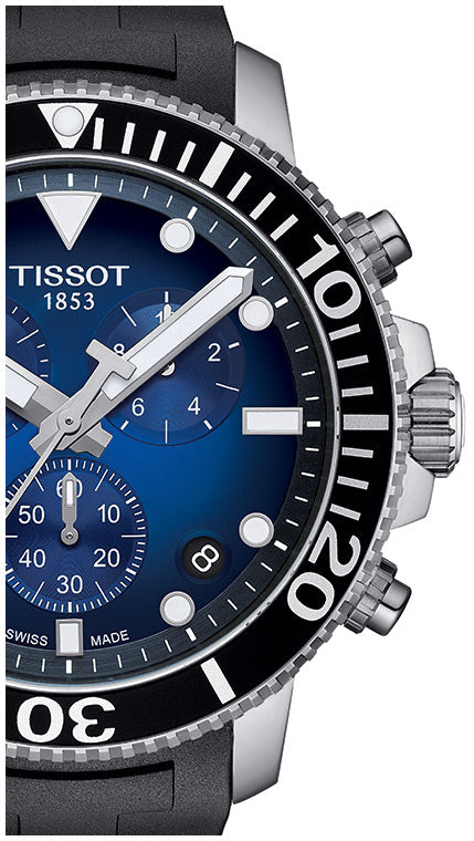 Tissot Seastar 1000 Chronograph Blue Dial Black Rubber Strap Watch For Men - T120.417.17.041.00 Buy Now By Tissot