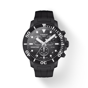 Tissot Seastar 1000 Chronograph Black Dial Black Rubber Strap Watch For Men - T120.417.37.051.02 Buy Now By Tissot